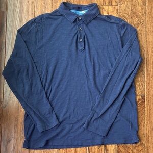 Tommy Bahama Men’s Long Sleeve Polo Shirt - Navy, size Medium